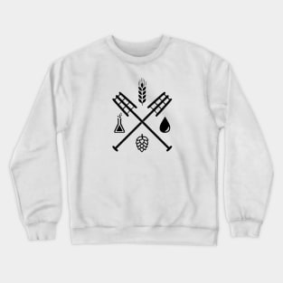 Beer Ingredients Dueling Paddles [Dark] (No Outline) Crewneck Sweatshirt